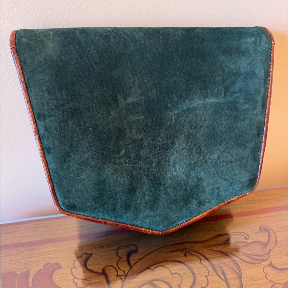 Elegant Green and Brown Women's Bag